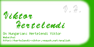 viktor hertelendi business card